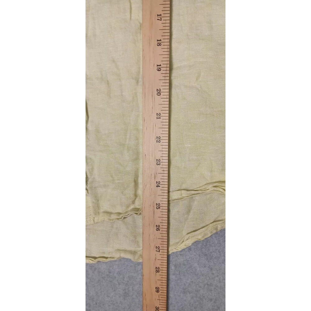 Sigrid Olson 100% Linen Long Sleeve Button Up Small Yellow Coastal Quiet Luxury - Picture 9 of 12